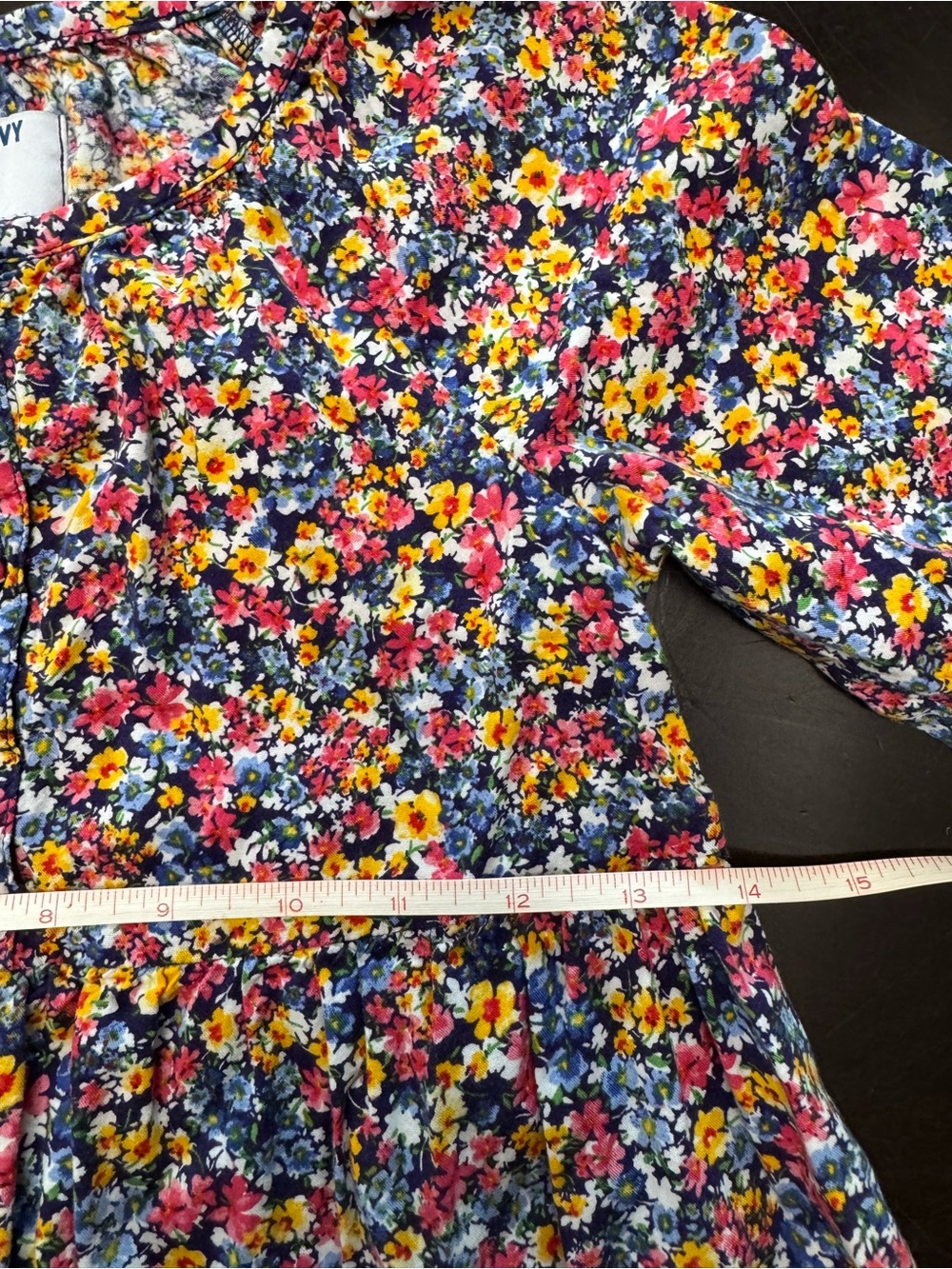 Old Navy Multicolor Floral Long-Sleeve Dress Girls Size 8 - Picture 10 of 11